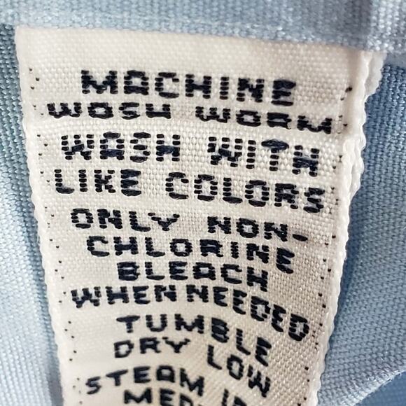 Polo Ralph Lauren Shirt Mens Size Large Solid Blue Button Down Oxford LS - Picture 3 of 8